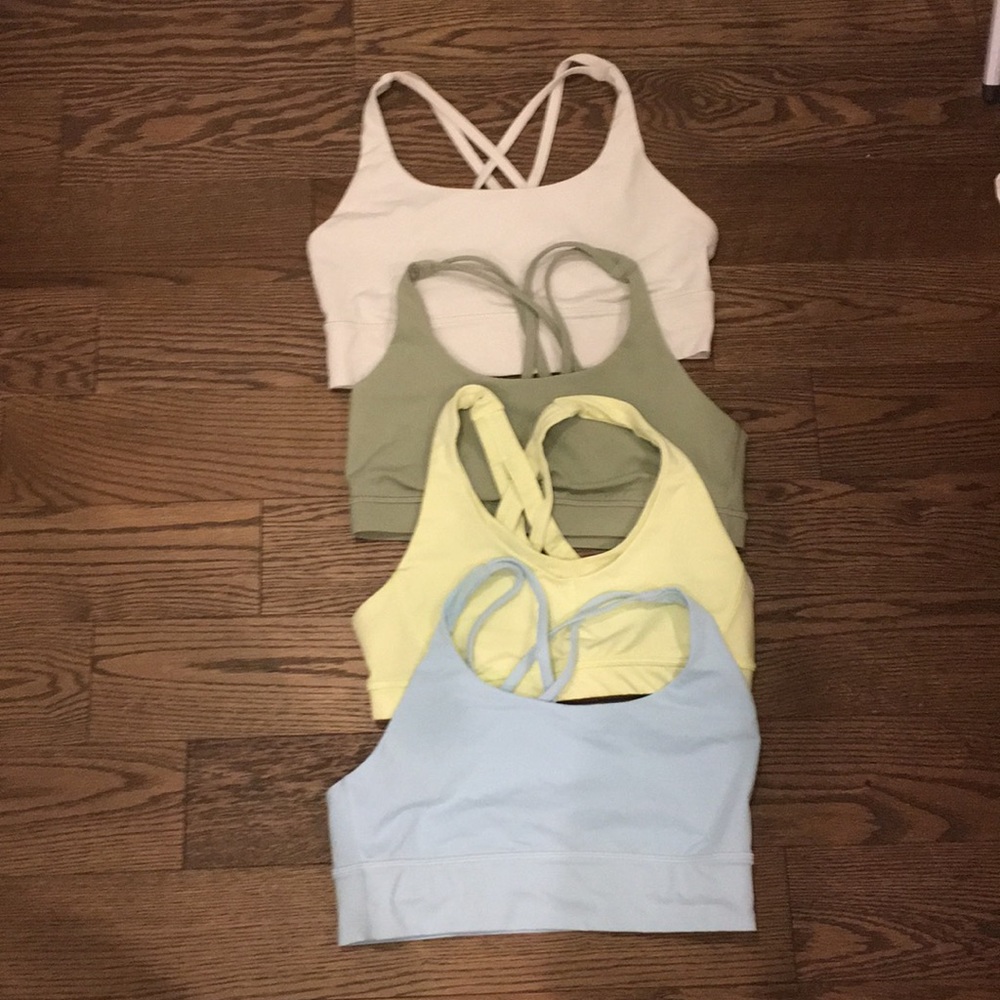 Lululemon size 8 pastel-y green and blue set